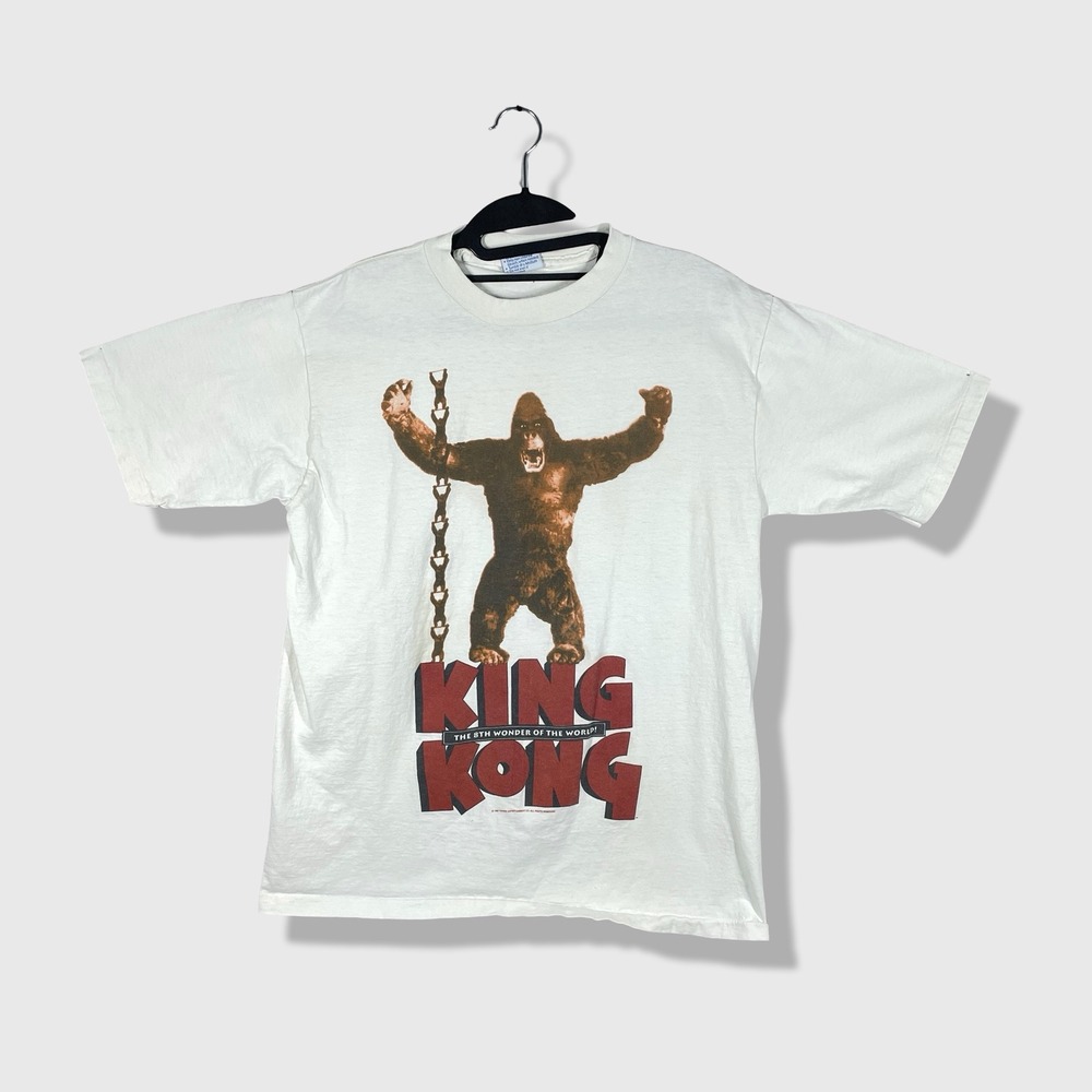 All Sport King Kong T-Shirt Mens L White Vintage 90s Movie Streetwear Retro